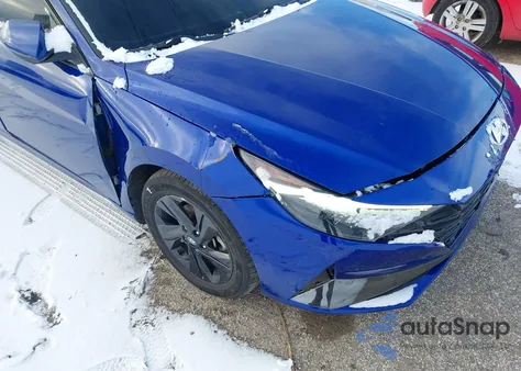 2022 Hyundai Elantra Hybrid Blue z USA, uszkodzony, nr VIN KMHLM4AJXNU013091